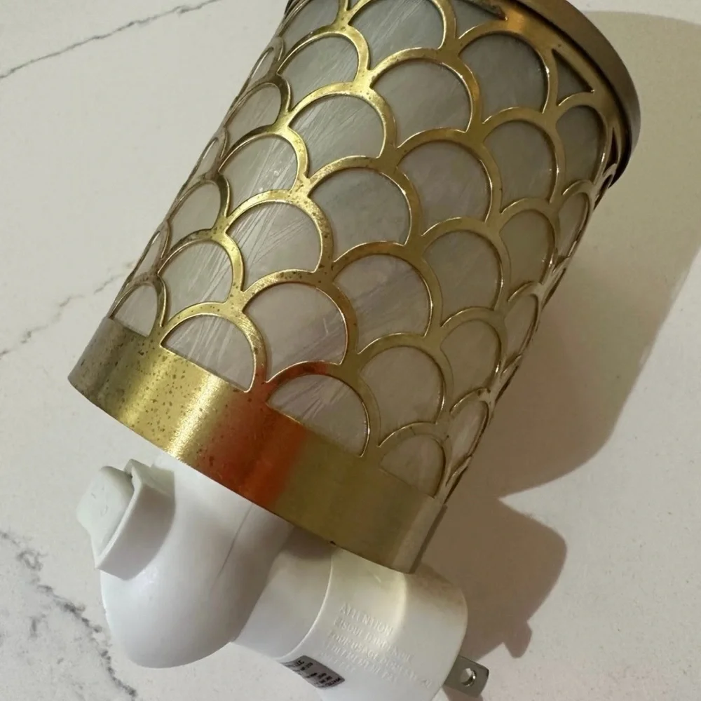 Gold and White Plug-In Night Light